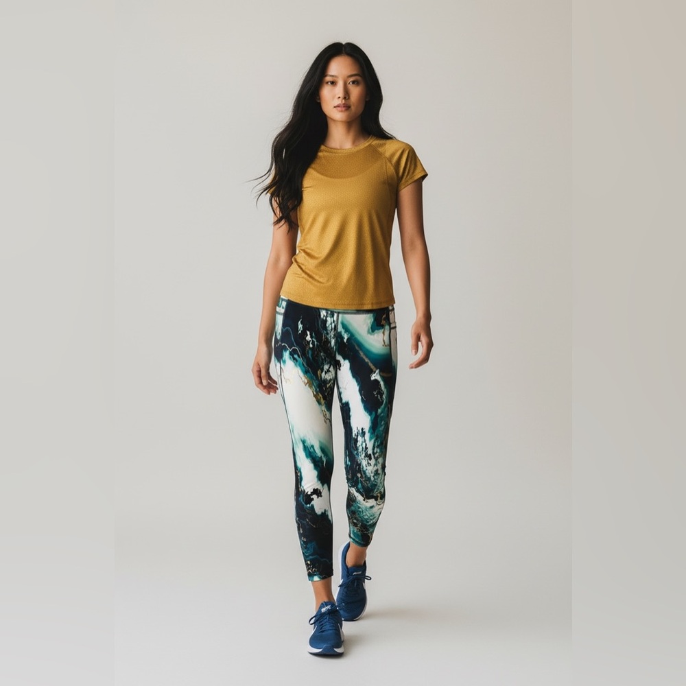 Old Navy High rise 7/8 length power soft leggings size large New
